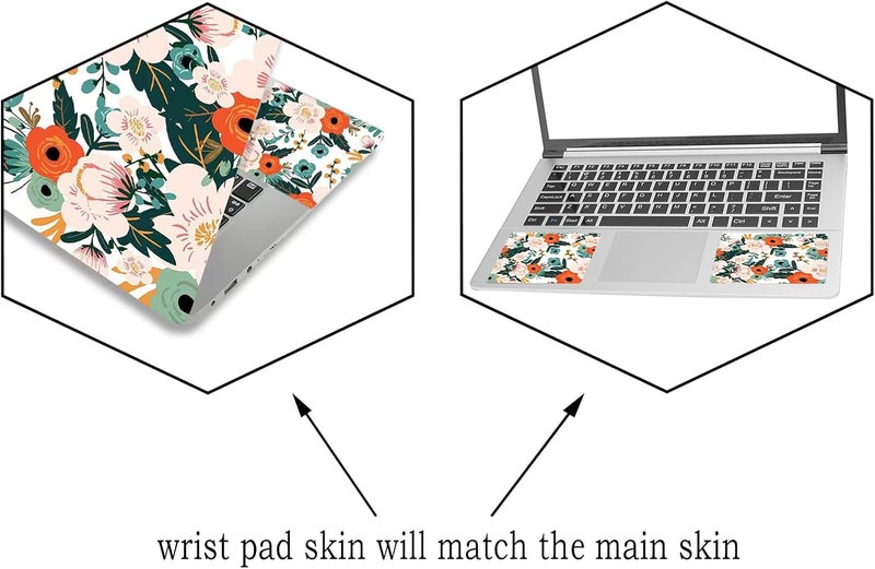 ARTSO 15.6 inch Laptop Notebook Skin Sticker Universal Soft Art Cover Decal Fits 12 13 13.3 14 15 15.4 15.6 inch Laptop Protector,Easy to Apply, Reusable, Flower - Image 5